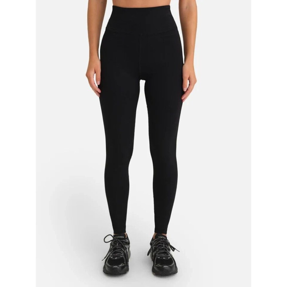MATE THE LABEL ORGANIC COTTON STRETCH BLACK FULL LENGTH LEGGINGS SZ XS NEW!